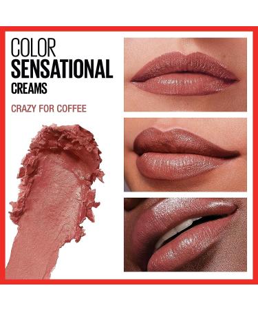 Maybelline Color Sensational Lipstick - Crazy for Coffee, Hydrating Cream Finish Lip Makeup - Nude Pink, 0.15 Ounce - Buy Online on GoSupps.com