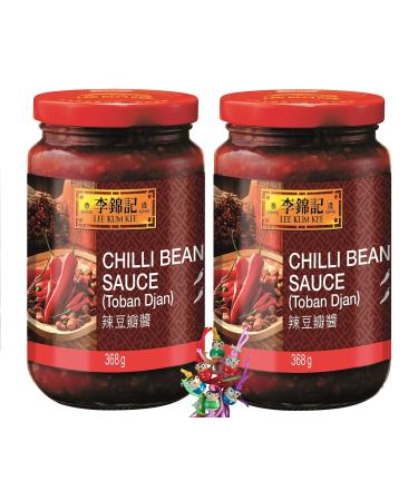 yoaxia Marke Yoaxia Lee Kum Kee Spicy Bean Sauces (Toban Djan) 2 x 368g + Lucky Small Sink - Wooden Dolls