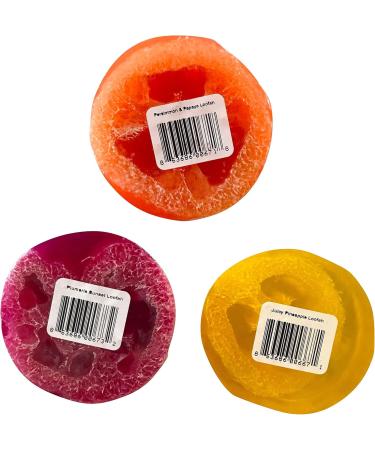 Loofah Soap Trio Organza Set - 3 Rainbow Bars | Exfoliating & Moisturizing | Perfect Gift for All Skin Types - International Shipping Available - Buy Online on GoSupps.com