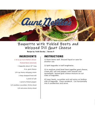 Aunt Nellie's Sliced Pickled Beets - Sweet & Tangy American-Made Delight | Deep Ruby Red-Purple | 16 oz. (Pack of 2) - Buy Online on GoSupps.com