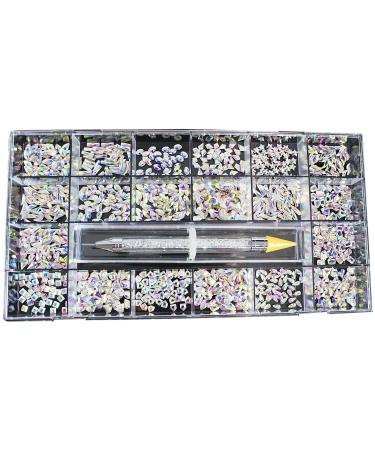 KM-Nails rhinestone box XXL with 20 different shapes