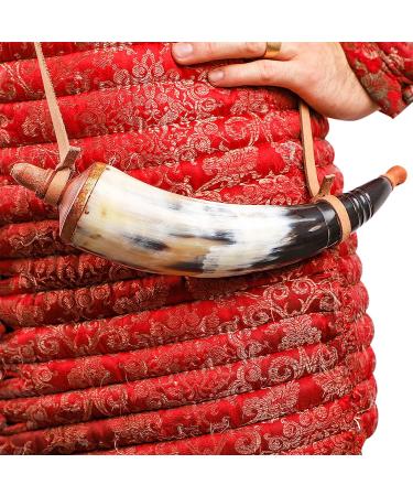 Mythrojan Hand Carved Black Powder Horn for Rifles - Civil War Reenactment Accessory - Buy Online on GoSupps.com