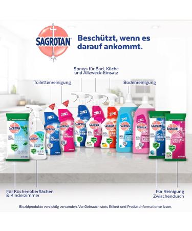 Sagrotan Hygiene Cleaning Towels - 5 Packs of 60 Wet Wipes for Effective Surface Disinfection - Eco-Friendly Packaging - Buy Online on GoSupps.com