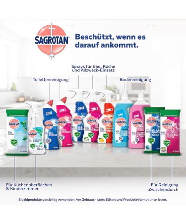 Sagrotan All-Purpose Cleaner 2in1 - Flower Freshness Disinfectant - 5 Pack (5 x 1.5L) | Reliable Surface Cleaning - Buy Online on GoSupps.com
