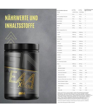 GN Laboratories EAA Xtreme (Ice Tea Lemon) 500g EAAs Powder for Optimal Performance | Amino Acid Complex for Pre Intra & Post Workout - Buy Online on GoSupps.com