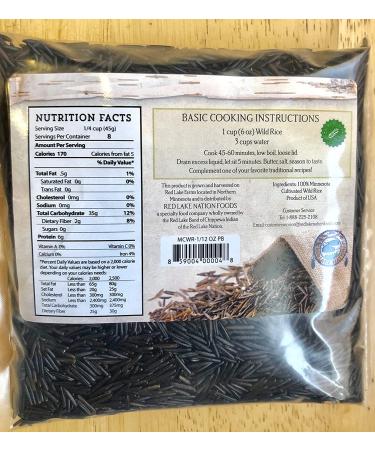 Red Lake Nation 100% All Natural Minnesota Cultivated Wild Rice - Gluten Free - 12 oz - Buy Online on GoSupps.com