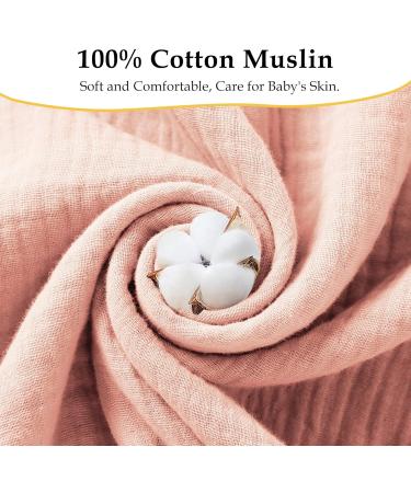 Lat Bathing Poncho for Children - 100% Cotton Muslin Hooded Towel Super Absorbent Baby Bath Towel (Pink 64x60cm) - Buy Online on GoSupps.com