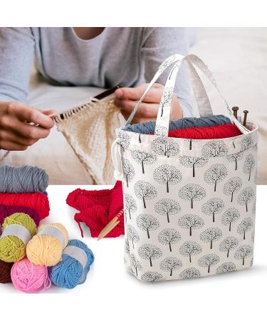 Teamoy Knitting Tote Bag with Drawstring Closure  Portable Yarn Storage Bag for Knitting Needles  Yarn Skein and Crochet Supplies  Tree (Bag Only) - Buy Online on GoSupps.com