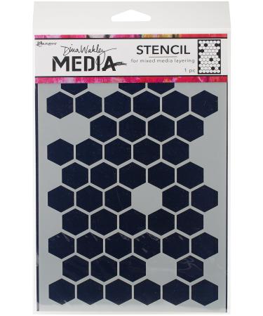 Ranger MDS58250 Dina Wakley Media Stencils 9"X6"-Honeycomb, Honey Comb
