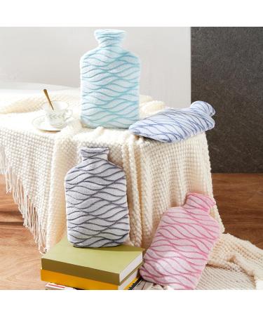 Buy 2L Gray Hot Water Bottle with Removable Washable Cover Cold Protection for Adults & Children International Shipping Available - Buy Online on GoSupps.com