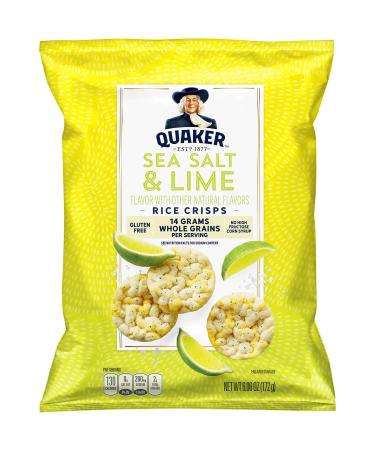 Quaker Rice Crisps, Sea Salt & Lime, 6.06 oz Bag (Packaging May Vary)