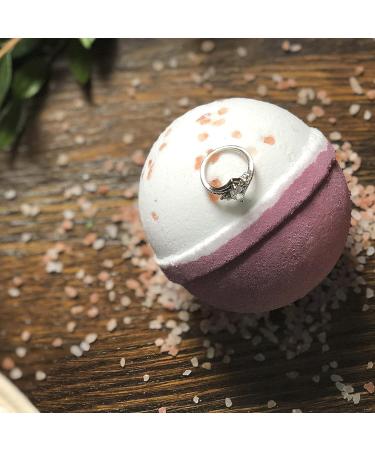 Pink Himalayan Sea Salt Bath Bomb with Surprise Ring - 10 oz. Handmade in USA - Perfect for Spa & Bubble Bath. Great Gift for Birthday or Mother's Day - Buy Online on GoSupps.com