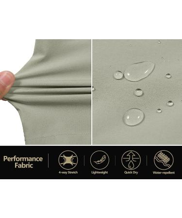 Men's Stretch Quick Dry Cargo Shorts for Hiking Camping Travel - Khaki - Large - Buy Online on GoSupps.com