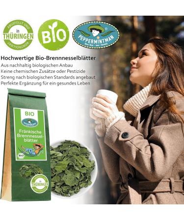  PEPPERMINTMAN Organic French Nettle Small Leaves Nettle Tea PEPPERMINTMAN (100 g) - Buy Online on GoSupps.com