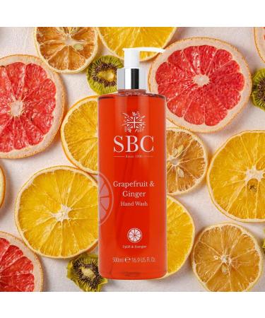 SBC Skincare Grapefruit & Ginger Hand Wash - 500ml | Moisturising Hand Wash For The Family | Vegan Friendly Liquid Hand Wash | Caring Hand Wash For All Skin Types - Buy Online on GoSupps.com