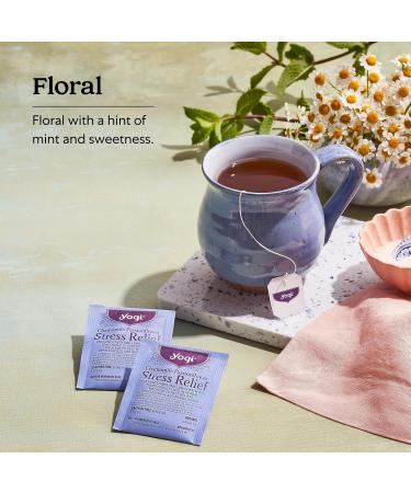 Yogi Tea - Chamomile Passionflower Stress Relief Tea (6 Pack) - With Lemon Balm Lavender and Eleuthero Root - Caffeine Free Organic Herbal Tea - 96 Tea Bags - Buy Online on GoSupps.com
