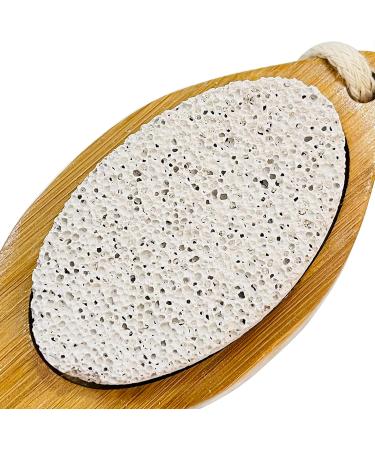 4-in-1 Bamboo Foot File Brush with Pumice Stone and Callus Remover - Buy Online on GoSupps.com