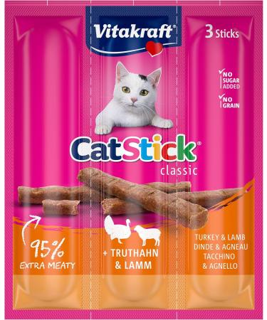 Vita Power Cat Stick Classic - Meaty Mini Sticks with Turkey & Lamb | Grain-Free Cat Snack (20x3 pcs 18g) - Buy Online on GoSupps.com