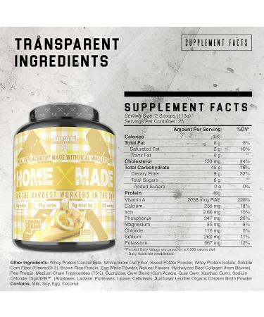 Axe & Sledge Whole-Foods Meal Replacement Powder - Lemon Cream Pie | 25 Servings with Digestive Enzymes & Fibersol-2 - Buy Online on GoSupps.com