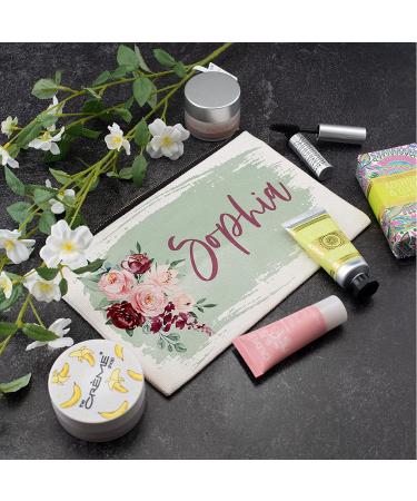 Bridesmaid Proposal Gifts - Personalized Makeup Bags for Women - Set of 5 - Monogrammed Cosmetic Pouches - Custom Cosmetic Bags in 9 Colors - Buy Online on GoSupps.com
