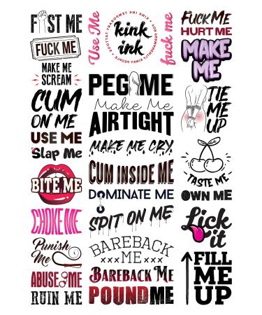 Kink Ink - 30 Sexy Naughty Temporary Tattoo Kinky Adult Fake Sticker - Buy Online on GoSupps.com