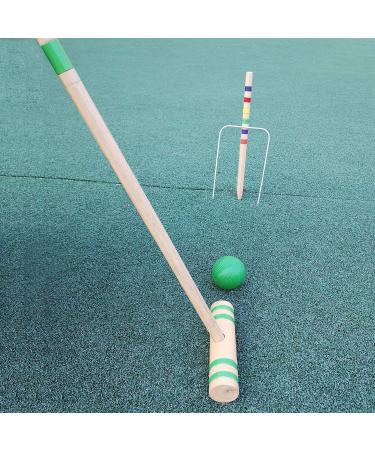 Tuahoo 28 Six-Player Croquet Set with Wooden Mallets - Outdoor Game for Adults, Families, and Kids | Giant Yard Game for Tailgate, Lawn, Backyard, and Park - Buy Online on GoSupps.com