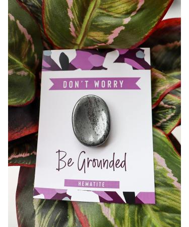 Hematite Crystal Worry Thumb Stone Meditation Spiritual Stress Relief Gift Birthday Stocking Filler Healing Energy Reiki Chakra - Buy Online on GoSupps.com