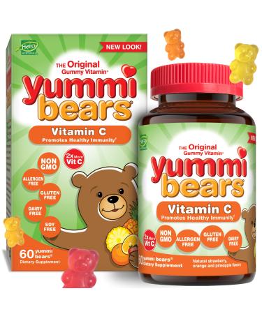 Yummi Bears Vitamin C Chewable Gummy Vitamin Supplement for Kids 60 Count (Pack of 1) Vitamin C 60 Count (Pack of 1)