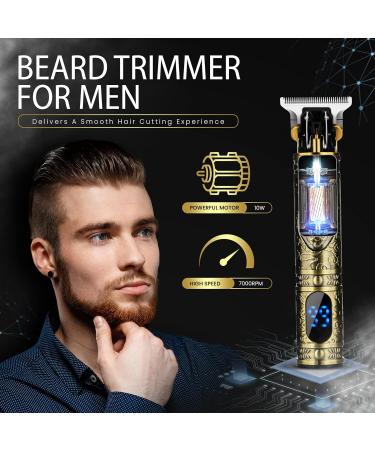 BARBOSSO Men's Beard Trimmer - Cordless Hair Clippers - Electric Rechargeable - Zero Gap T Blade - Precision Detailer for Head Haircuts Facial Stubble Sideburns Moustache - Male Grooming Kit - Buy Online on GoSupps.com