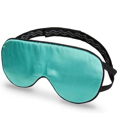 Silk Sleep Mask for Women and Men - Adjustable Non-Slip Strap - Comfortable Cooling Eye Mask - Light Blocking - Turquoise - Buy Online on GoSupps.com