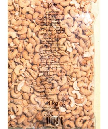KoRo Roasted & Salted Cashew Nuts - 1 kg Crunchy Snack | International Shipping Available - Buy Online on GoSupps.com