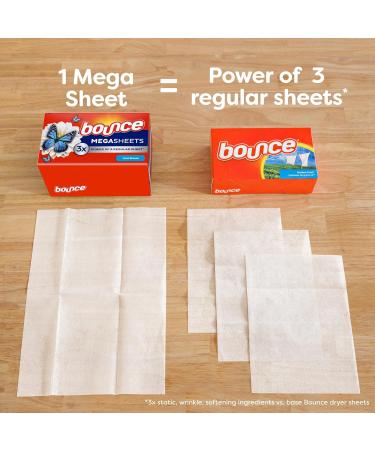Bounce WrinkleGuard Mega Fabric Softener Dryer Sheets - 130 ct, Outdoor Fresh Scent - Buy Online on GoSupps.com