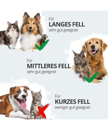 Slit Ear Sub Fur Brush - Pet Brush for Dogs Cats & Horses | Ideal for Long-Haired Breeds | Undercoat Comb for Knots & Mats - M-L - Buy Online on GoSupps.com