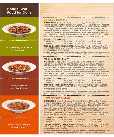Rachael Ray Nutrish Premium Natural Wet Dog Food Variety Pack 8oz (Pack of 6) - Savory Favorites - Buy Online on GoSupps.com