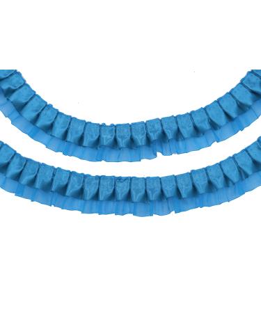 YYCRAFT Pack of 5y Two Tone Satin Organza Lace Edge Trim 1.5 Inch Wedding Ribbon Sewing-Turquoise
