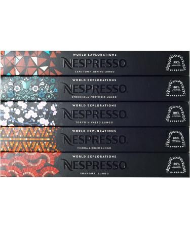  Nespresso Nespresso World Explorations Pack: Vivalto Linizio Fortissio Envivo Shanghai Lungo 50 capsules - Buy Online on GoSupps.com