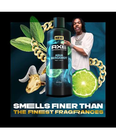 AXE Aqua Bergamot Men's Body Wash 4-Pack - 12h Refreshing Scent - 18 oz Shower Gel with Essential Oils - Buy Online on GoSupps.com