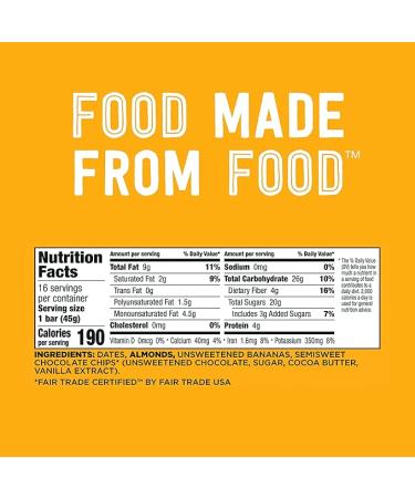 Larabar Banana Chocolate Chip Gluten Free Vegan Fruit & Nut Bars 16 ct - Buy Online on GoSupps.com