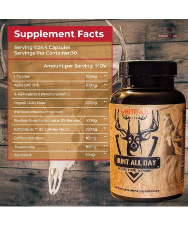 Buy Hunt All Day - Premium Energy & Focus Nootropic Supplement for Optimal Performance | International Shipping Available - Buy Online on GoSupps.com