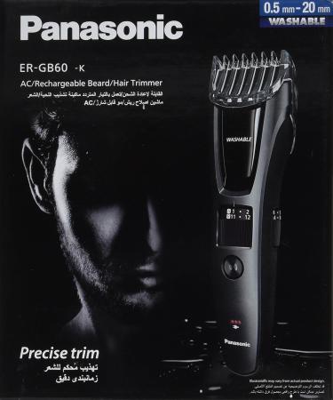 Panasonic Hair and Beard Trimmer ER-GB60-K | 39 Adjustable Trim Settings Corded & Cordless | Perfect for Men - International Shipping Available - Buy Online on GoSupps.com