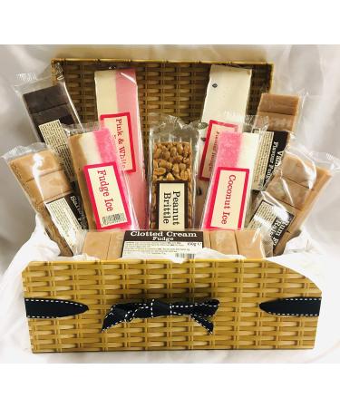 Large Fudge and Nougat Hamper - 10 x Full Size Bars - Fudge Nougat Coconut Ice Peanut Brittle Gift Box - Buy Online on GoSupps.com
