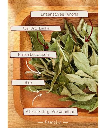 Buy Kamelur Organic Curry Leaves 100g - Wild Collected Additive-Free Biodegradable Packaging - Buy Online on GoSupps.com