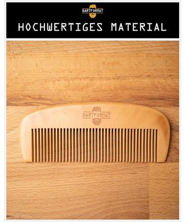 High-Quality Beech Wood Beard Comb (13cm) | Antistatic Easy-Combability | Perfect Gift for Men - Buy Online on GoSupps.com