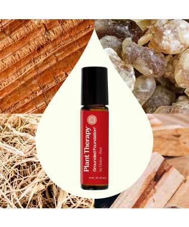 Plant Therapy Chakra 1 Grounded Foundation Essential Oil Blend - 10 mL Pre-Diluted Roll-On | 100% Pure & Therapeutic Grade for Root Chakra - Buy Online on GoSupps.com
