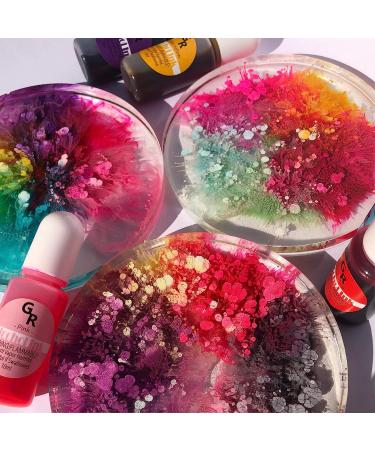 Alcohol Ink Set - 25 Colors Including White and Metallic Gold for Resin Art & Fluid Craft - Buy Online on GoSupps.com