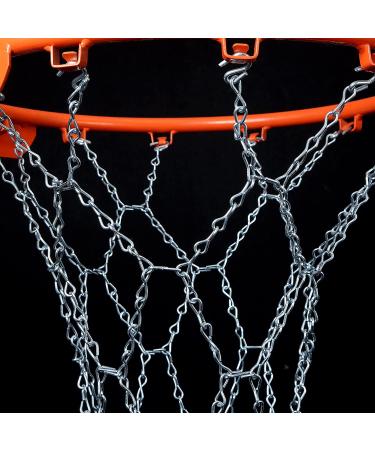 Basketball Net Heavy Duty Metal Chain Replacement with 12 S-Hooks and Set of Pliers to Tighten Hooks | Rustproof Galvanized Iron 21-Inch (53 cm) Net (2.5) 2.5mm Replacement Chain - Buy Online on GoSupps.com