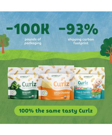 Sprout Organic Baby Food Stage 4 Toddler Snacks Broccoli Plant Power Curlz 1.48oz (Pack of 6) - Buy Online on GoSupps.com
