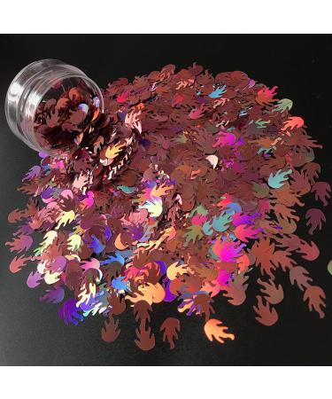 DIY 12-Piece Mixed Colographic Flame Nail Glitter Set - Laser Letter Shape Sequin Flakes for Manicure Art Decoration | 12 Colors - Buy Online on GoSupps.com