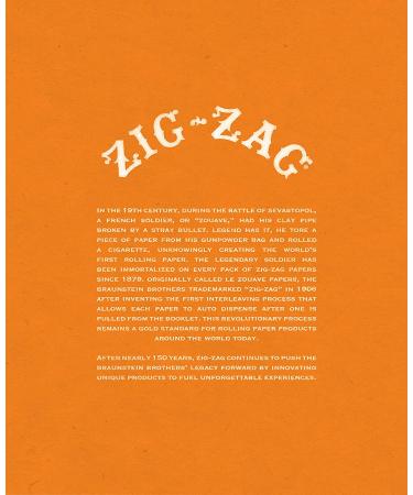 ZIG-ZAG French Orange Rolling Papers 78mm - 5 Booklets | Natural Gum Arabic | 32 Papers per Booklet - Buy Online on GoSupps.com