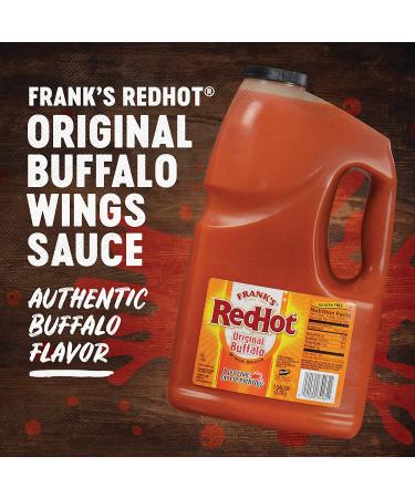 Frank's RedHot Original Buffalo Wings Sauce 1 Gal - Bold & Spicy Flavor for Wings, Dressings & Dips | 128 Fl Oz - Buy Online on GoSupps.com